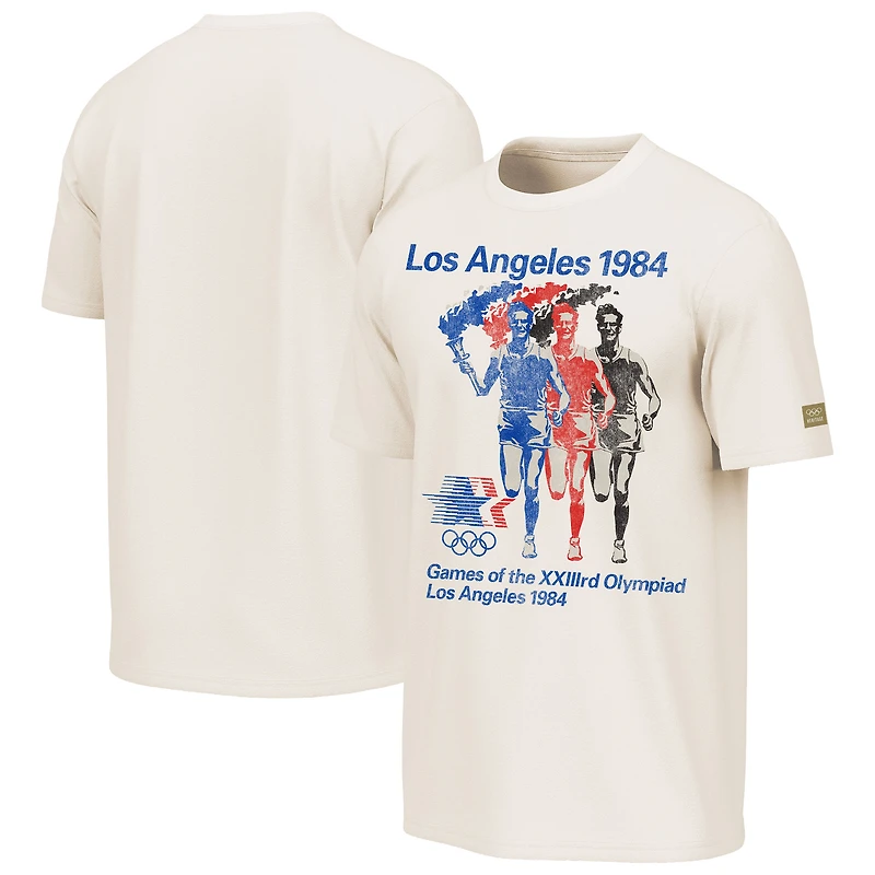 Women's Outerstuff White 1984 Olympic Games Oversized Runner's T-Shirt