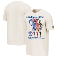 Women's Outerstuff White 1984 Olympic Games Oversized Runner's T-Shirt