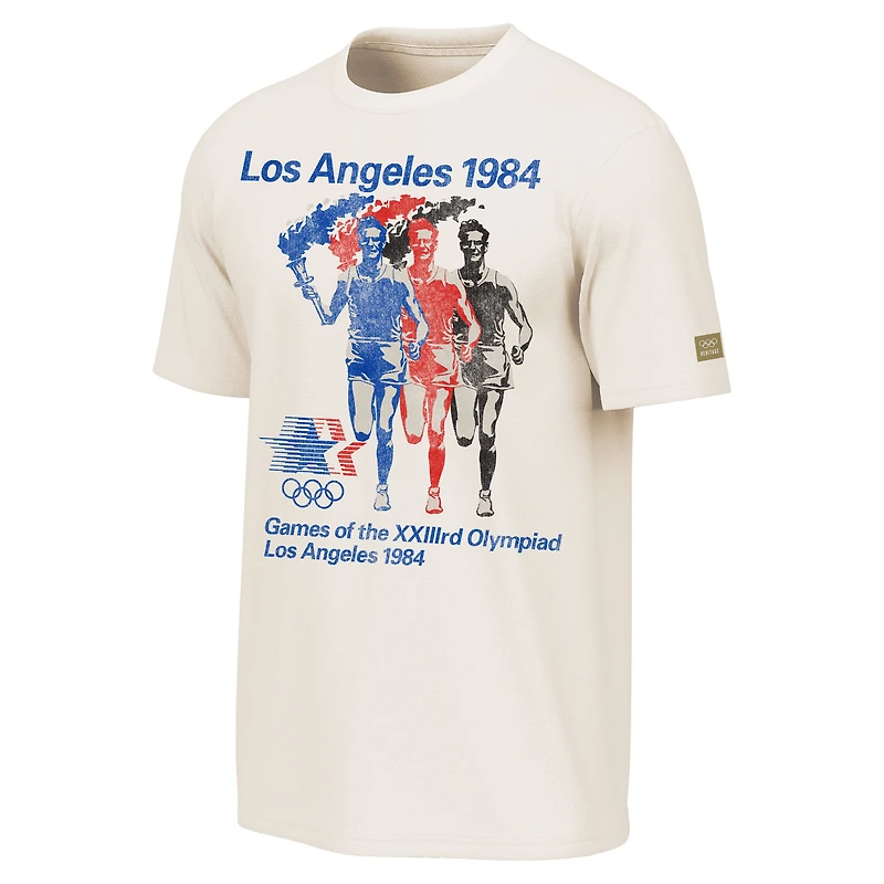 Women's Outerstuff White 1984 Olympic Games Oversized Runner's T-Shirt