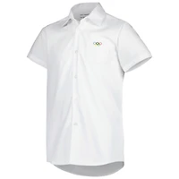 Youth White The Olympic Collection Button-Up Shirt
