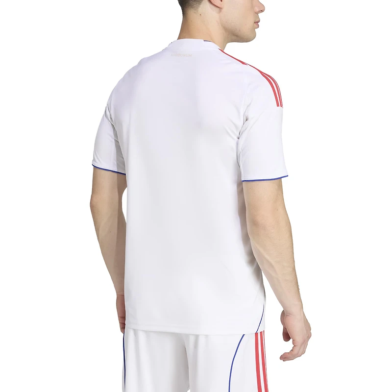 Men's  adidas White Olympique Lyonnais 2025/26 Home Replica Jersey