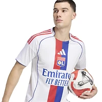 Men's  adidas White Olympique Lyonnais 2025/26 Home Replica Jersey