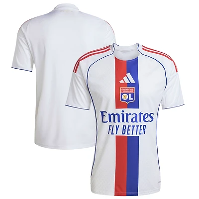 Men's adidas White Olympique Lyonnais 2025/26 Home Replica Jersey