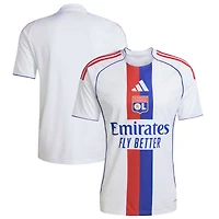Men's  adidas White Olympique Lyonnais 2025/26 Home Replica Jersey