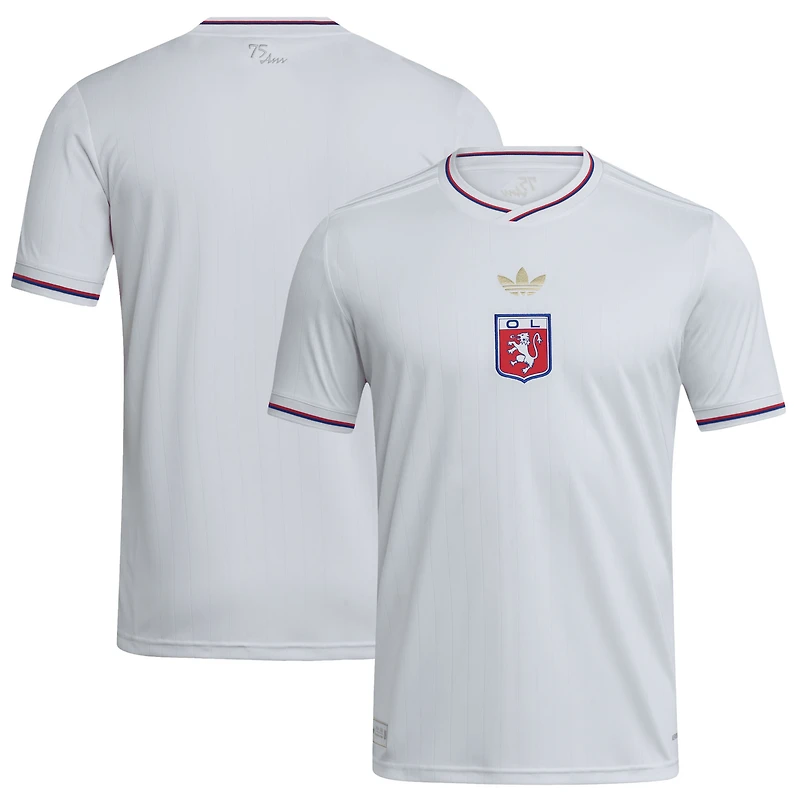 Maillot adidas homme blanc Olympique Lyonnais 2025/26 Domicile Replica