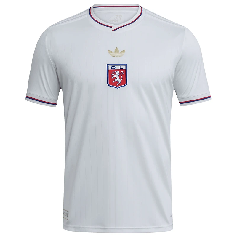 Maillot adidas homme blanc Olympique Lyonnais 2025/26 Domicile Replica