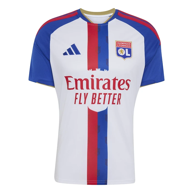 Maillot adidas pour homme blanc Olympique Lyonnais Domicile 2026/27 Réplique