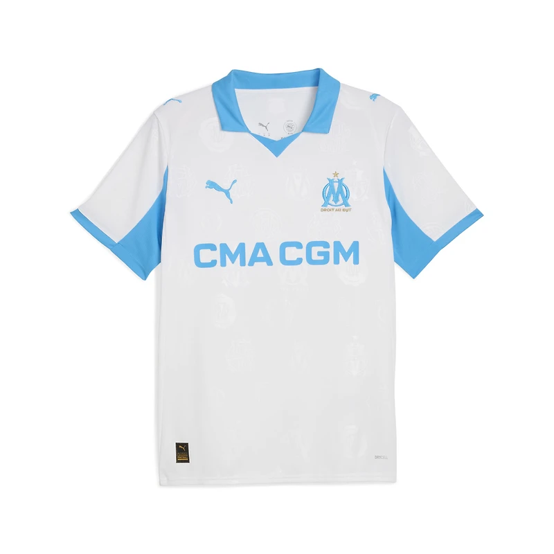 Men's Puma  White Olympique Marseille 2025/26 Home Replica Jersey