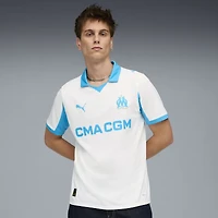 Men's Puma  White Olympique Marseille 2025/26 Home Replica Jersey