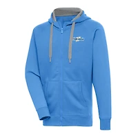 Men's Antigua  Powder Blue Omaha Storm Chasers Victory Full-Zip Hoodie