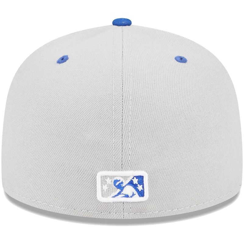 Casquette ajustée New Era pour homme Omaha Storm Chasers soirées à thème Rockets 59FIFTY grise
