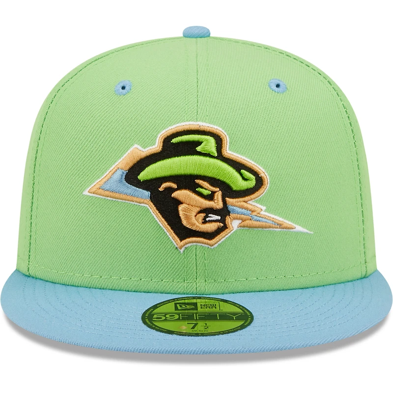Casquette ajustée 59FIFTY Cazadores De Tormentas Omaha Copa La Diversion New Era pour homme, vert/bleu clair