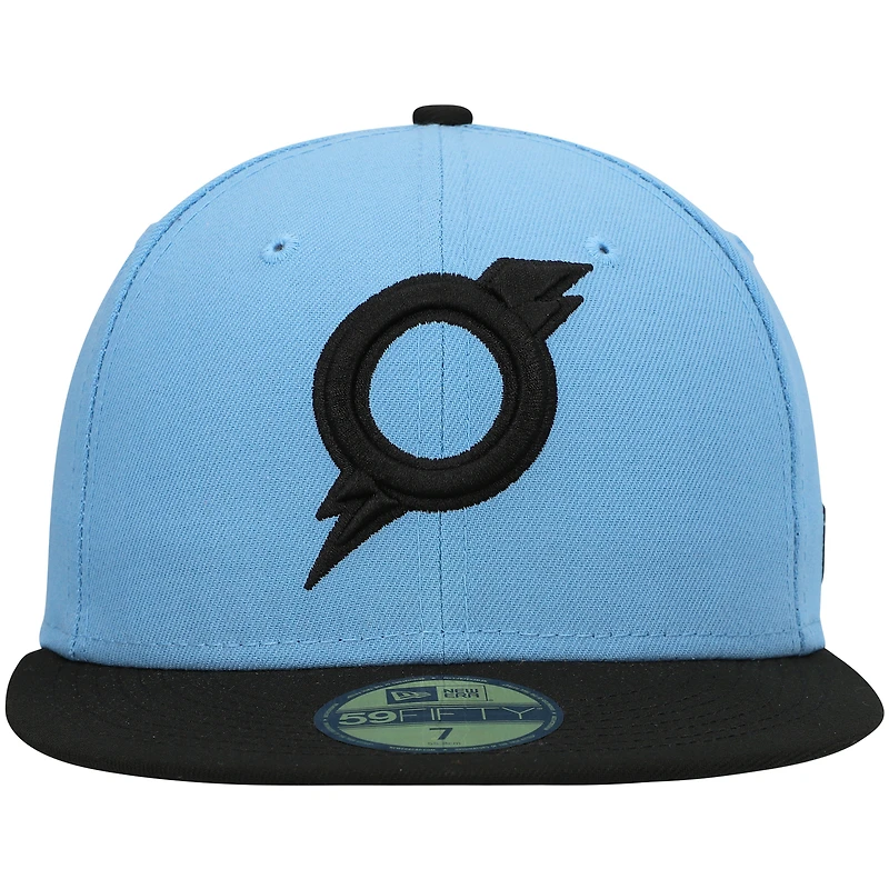 Casquette ajustée New Era Omaha Storm Chasers Authentic Collection Team Alternate 59FIFTY bleu clair pour homme