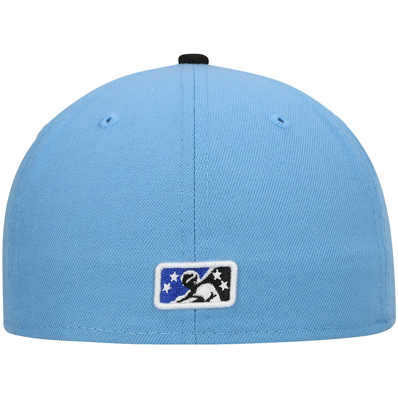 Casquette ajustée New Era Omaha Storm Chasers Authentic Collection Team Alternate 59FIFTY bleu clair pour homme