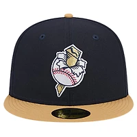 Casquette ajustée 59FIFTY New Era Navy Omaha Storm Chasers Theme Night Golden Spikes pour hommes