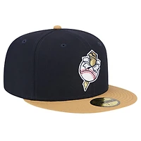 Casquette ajustée 59FIFTY New Era Navy Omaha Storm Chasers Theme Night Golden Spikes pour hommes