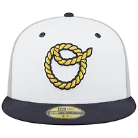 Men's New Era White Omaha Storm Chasers Theme Nights Cattlemen  59FIFTY Fitted Hat