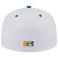 Casquette ajustée 59FIFTY New Era Omaha Storm Chasers pour homme avec soirées thématiques blanches Runzas