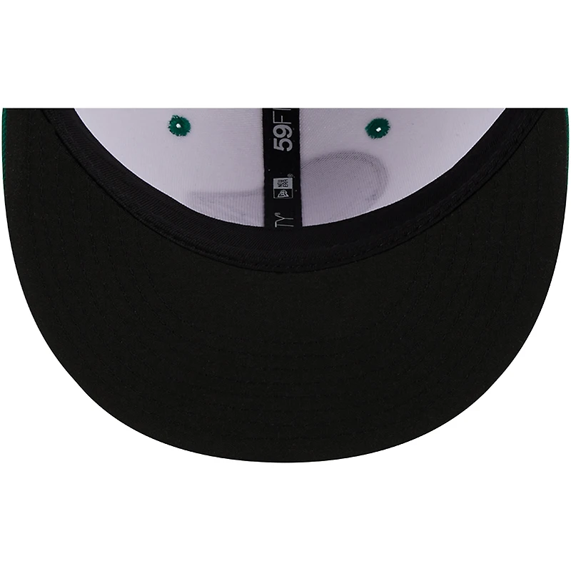 Casquette ajustée 59FIFTY New Era Omaha Storm Chasers pour homme avec soirées thématiques blanches Runzas