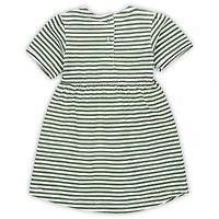Robe rayée verte Oregon pour petites filles