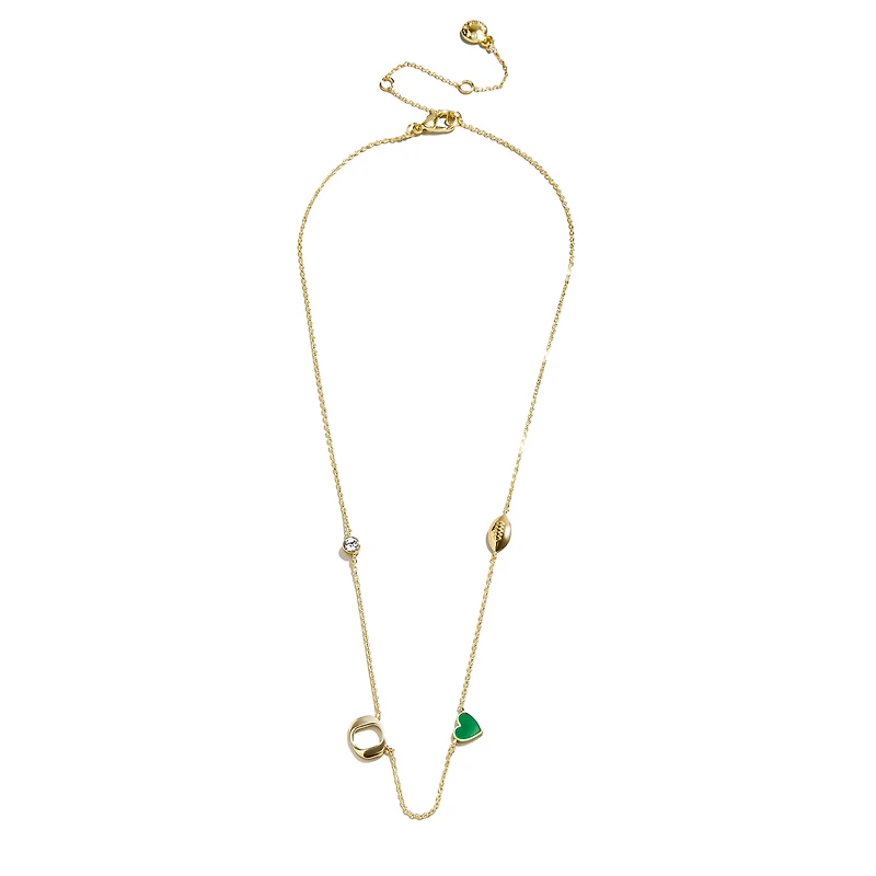 BaubleBar Oregon Ducks Delicate Spaced Charm Necklace