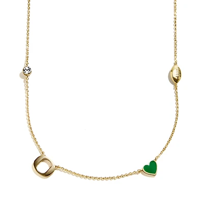 BaubleBar Oregon Ducks Delicate Spaced Charm Necklace