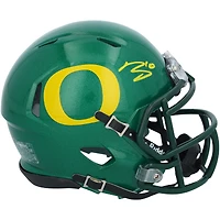 Réplique du mini casque Riddell Green Speed ​​autographié par Bo Nix des Oregon Ducks