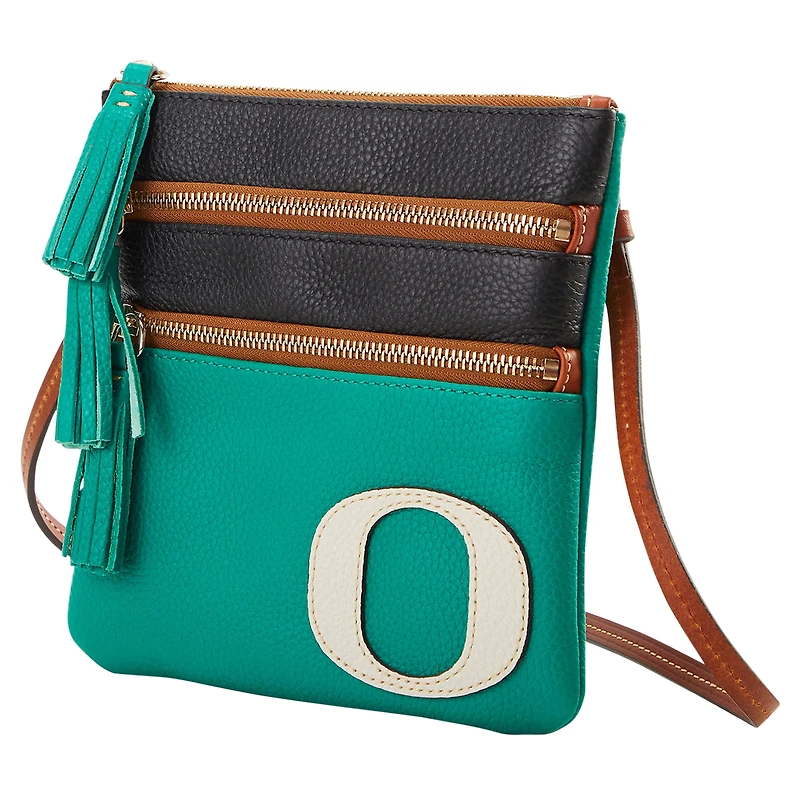 Dooney & Bourke Oregon Ducks Infield Sac à bandoulière à triple fermeture éclair