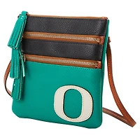 Dooney & Bourke Oregon Ducks Infield Sac à bandoulière à triple fermeture éclair