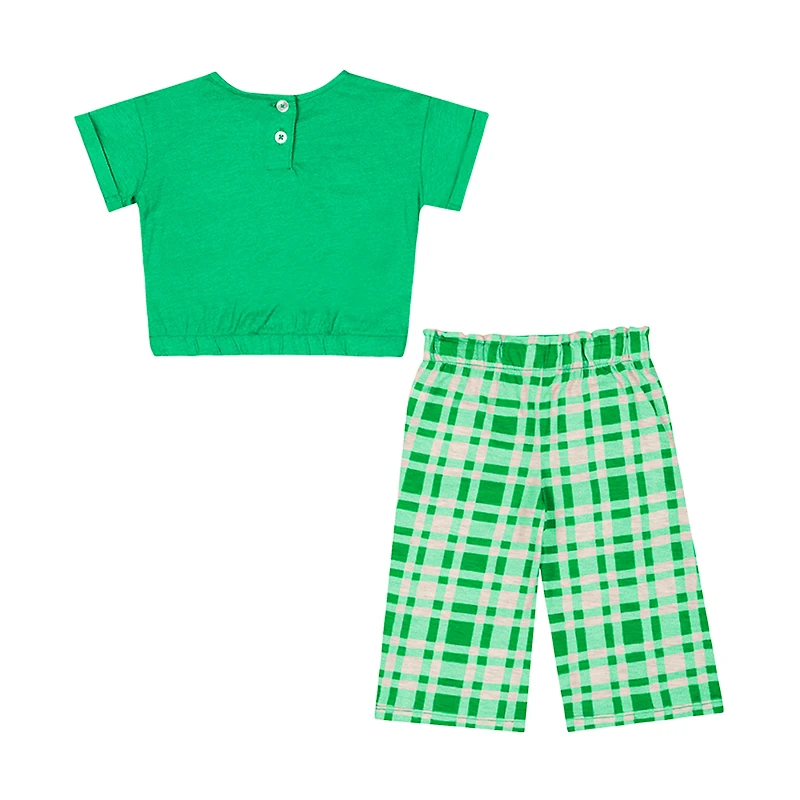 Ensemble t-shirt et pantalon deux pièces pour fille, motif Colosseum Green Oregon Ducks Sky Castle