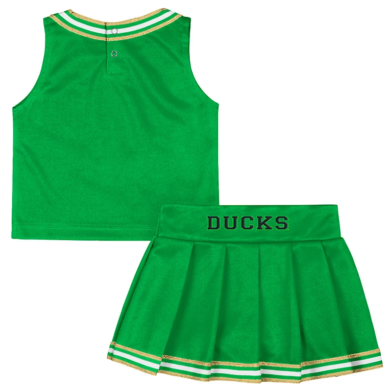 Girls Toddler Colosseum Green Oregon Ducks Lollipop Park Cheer Two-Piece Set