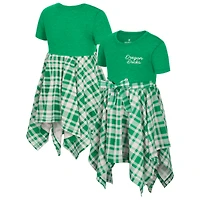 Robe à carreaux Marceline pour fille, vert Colosseum, Oregon Ducks