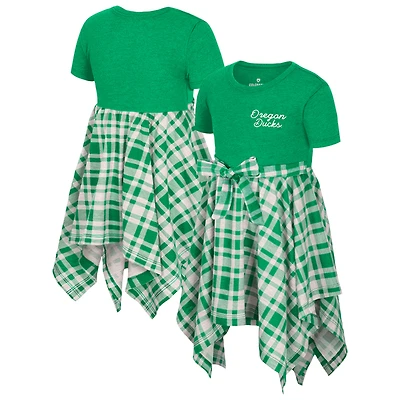 Robe à carreaux Marceline pour fille, vert Colosseum, Oregon Ducks