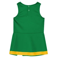 Girls Toddler Green Oregon Ducks Cheer Captain Dress with Bloomers