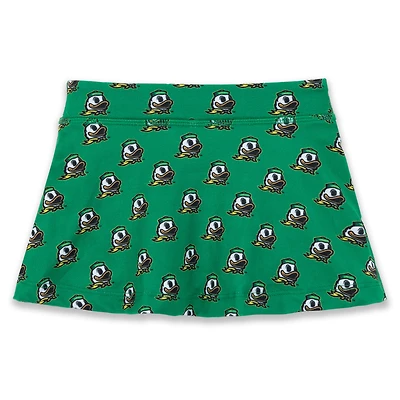 Girls Toddler ZooZatz Green Oregon Ducks All-Over Print Tennis Skort