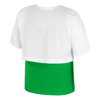 Girl's Youth Colosseum  White Oregon Ducks Gale Cropped 2Fer Top
