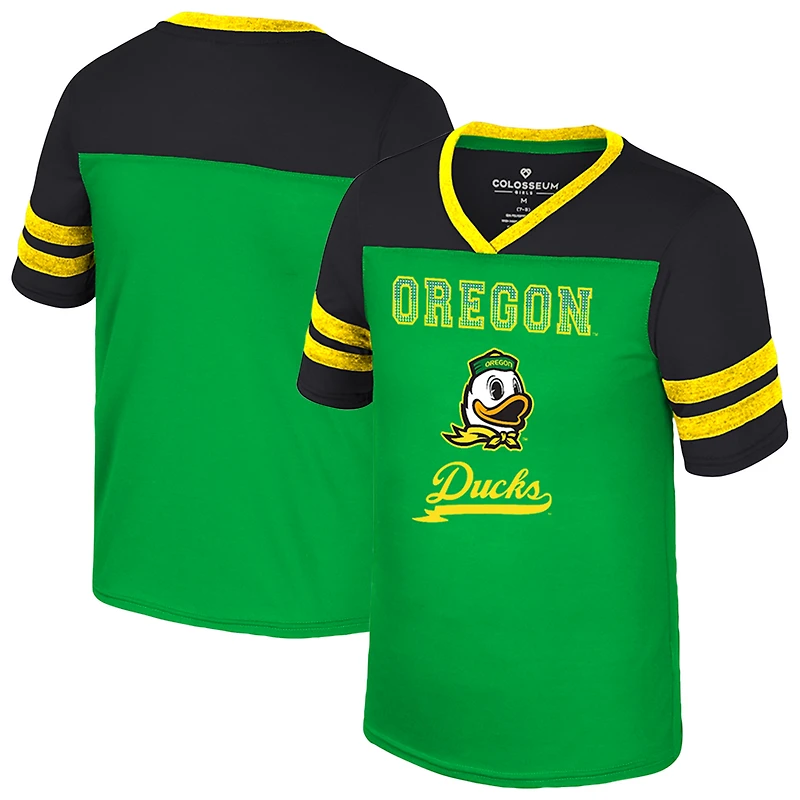 T-shirt vert princesse Bubblegum Bling pour jeunes filles des Ducks de l'Oregon, Colosseum