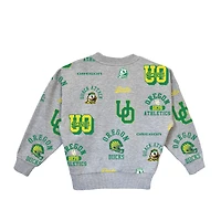 Sweat-shirt à capuche pour jeunes filles Gameday Couture gris chiné des Oregon Ducks Always On Repeat