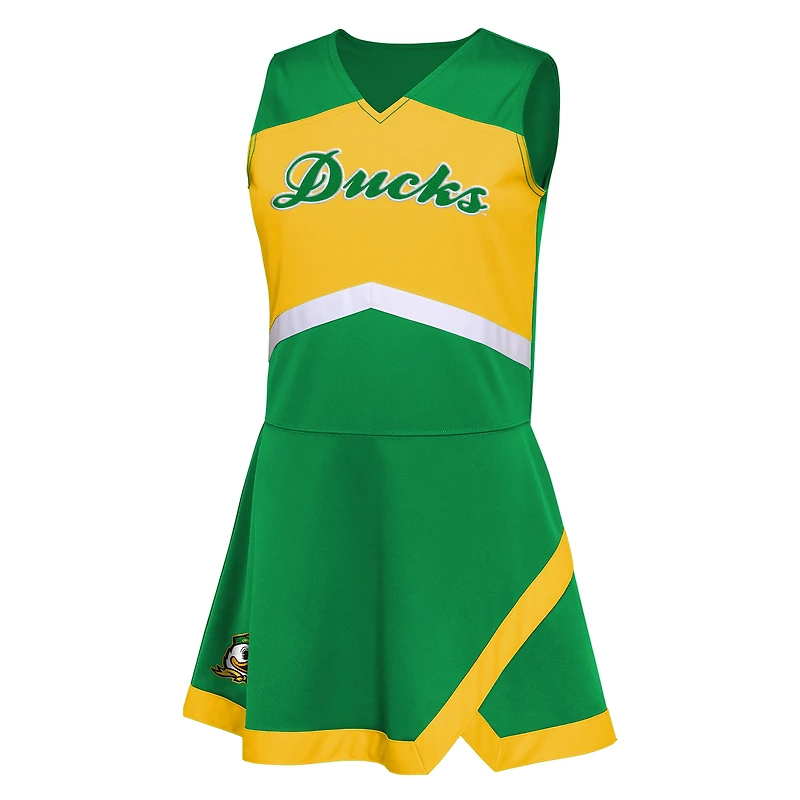 Robe-salopette verte Outerstuff pour jeunes filles, modèle capitaine des pom-pom girls Oregon Ducks