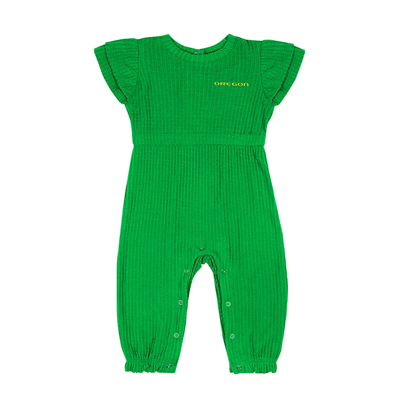 Barboteuse en tricot gaufré Beautopia pour bébé, vert Colosseum, Oregon Ducks