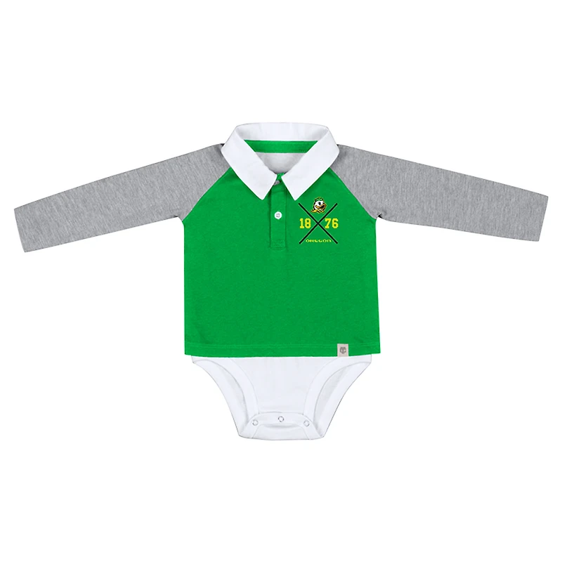 Infant Colosseum Green Oregon Ducks Pete Rugby Bodysuit