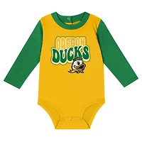 Ensemble body et pantalon à manches longues pour bébé Green Oregon Ducks Double Up
