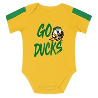 Infant Outerstuff Green/Yellow Oregon Ducks Double Down Bodysuit and Pants 3-Piece Set