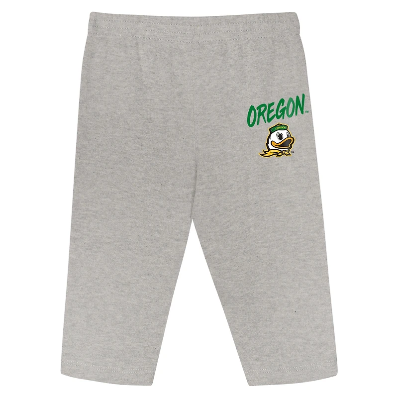 Infant Outerstuff Green/Yellow Oregon Ducks Double Down Bodysuit and Pants 3-Piece Set