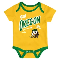 Infant Outerstuff Oregon Ducks All Day Play Three-Piece Bodysuit Set
