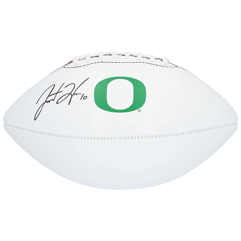 Justin Herbert Oregon Ducks Autographed Nike White Panel Football