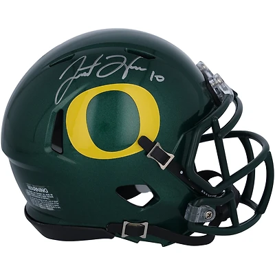 Justin Herbert Oregon Ducks Autographed Riddell Speed Mini Helmet