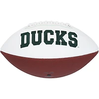Ballon de football à panneau blanc autographié par Justin Herbert des Oregon Ducks