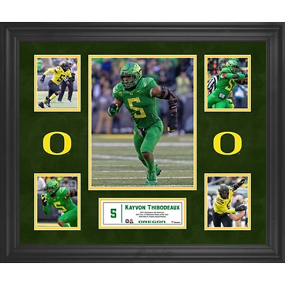 Collage encadré de 5 photos des Ducks de l'Oregon de Kayvon Thibodeaux