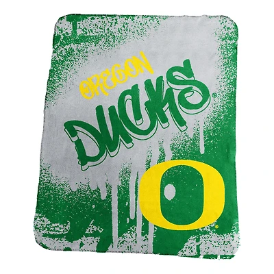 Logo Brands Oregon Ducks 50" x 60" Classic Graffiti Fleece Throw Blanket